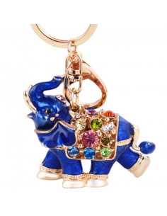 AMULETO ELEFANTE AZUL PIEDRAS